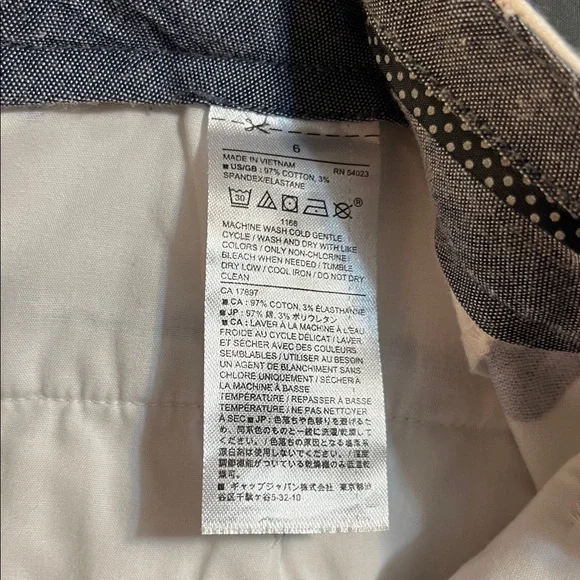 Banana Republic Floral White & Blue Shorts Women's Size 6 Whimsy - Picture 7 of 7